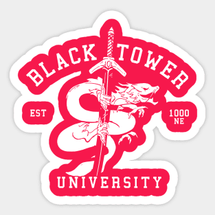 Black Tower University Sticker